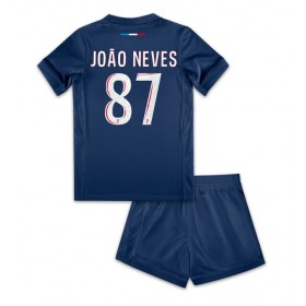 Dětské fotbalový komplet Paris Saint-Germain Joao Neves #87 Domácí košile 2024-25 Krátkým Rukávem